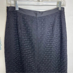 Albert Nipon black floral lace skirt business casual